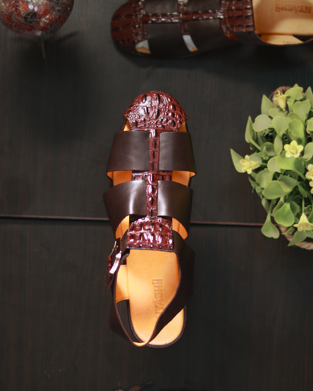 NY Sandals (Brown Leather) - Nyashii Leather