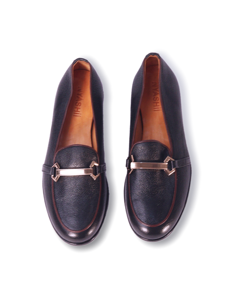 Bambam Black Leather Shoes - Nyashii Leather