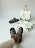 Homie Unisex Suede Slippers - Nyashii Leather