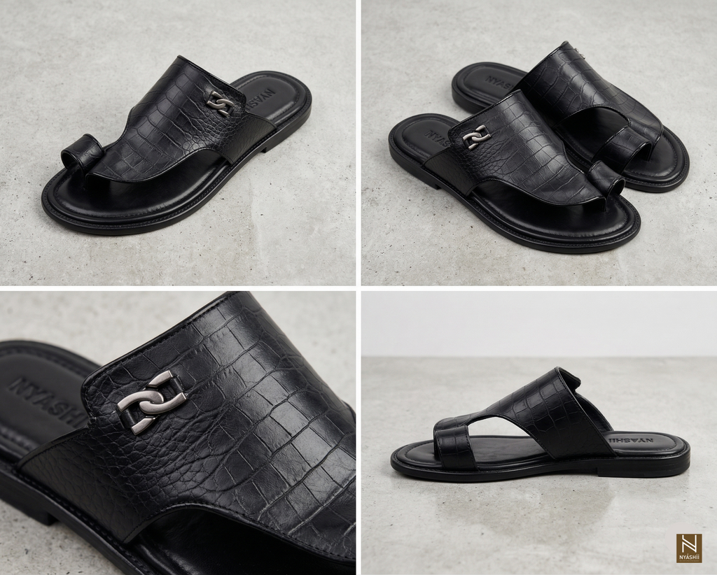 Arewa Unisex Croc Print - Nyashii Leather