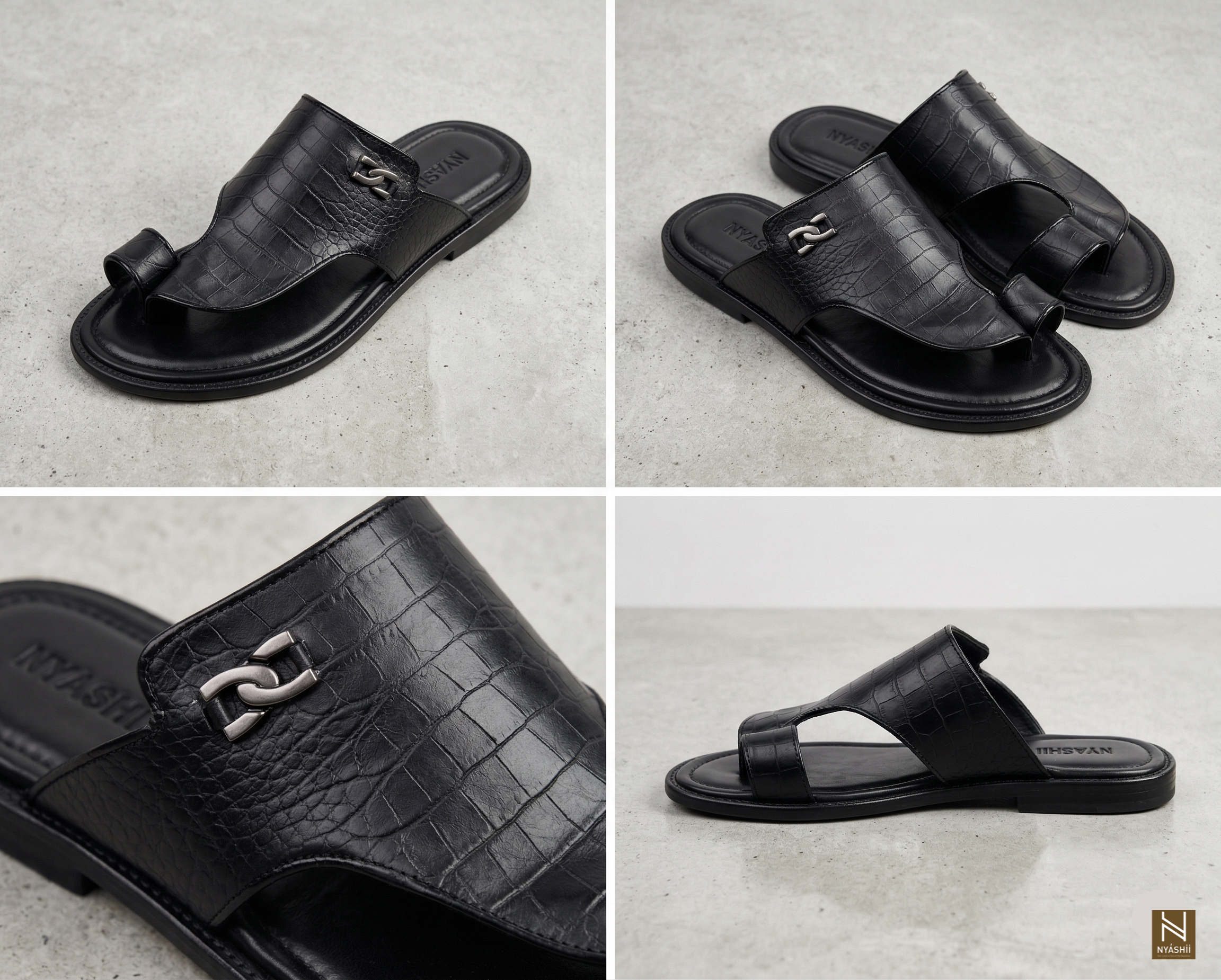 Arewa Unisex Croc Print - Nyashii Leather