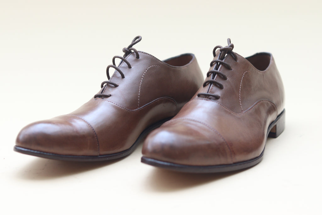 Oxford Leather with Toe Cap - Nyashii Leather