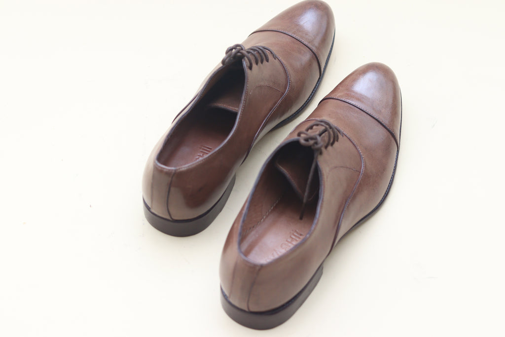 Oxford Leather with Toe Cap - Nyashii Leather