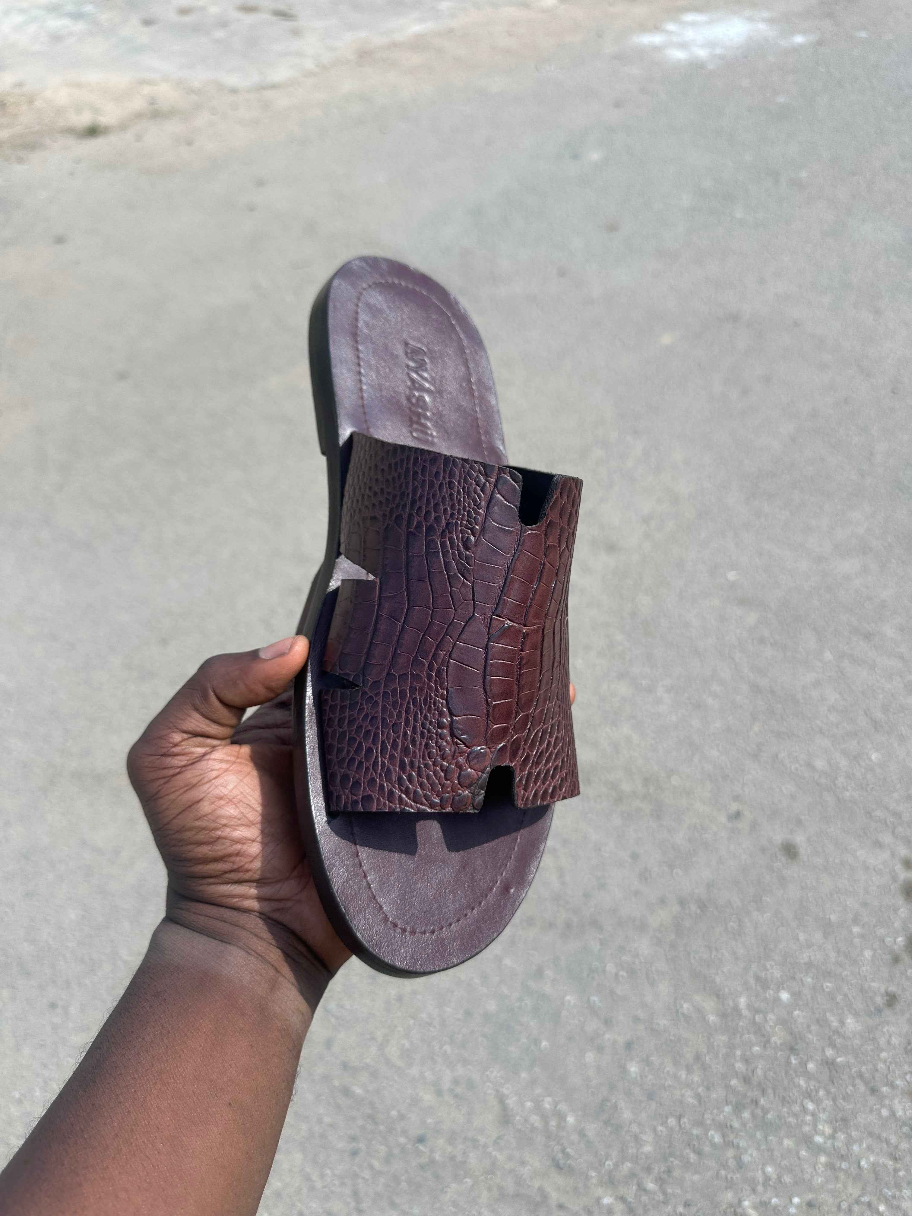Mai Kano Leather Slippers