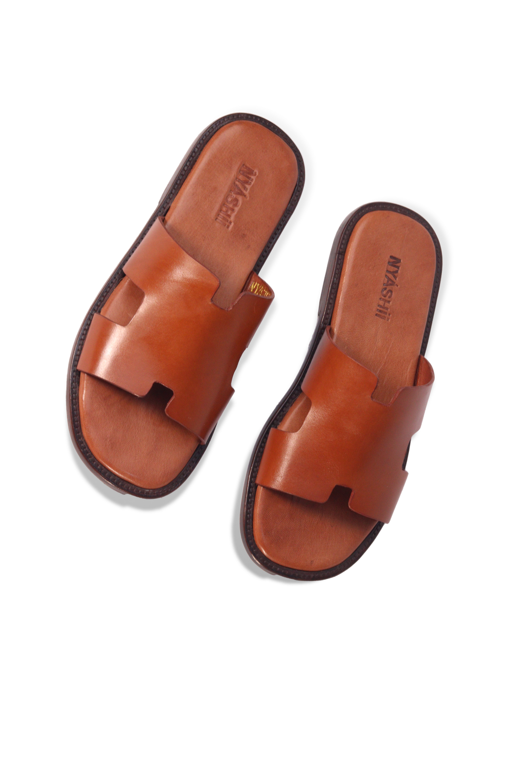 Mr H Brown Leather Shoes - Nyashii Leather