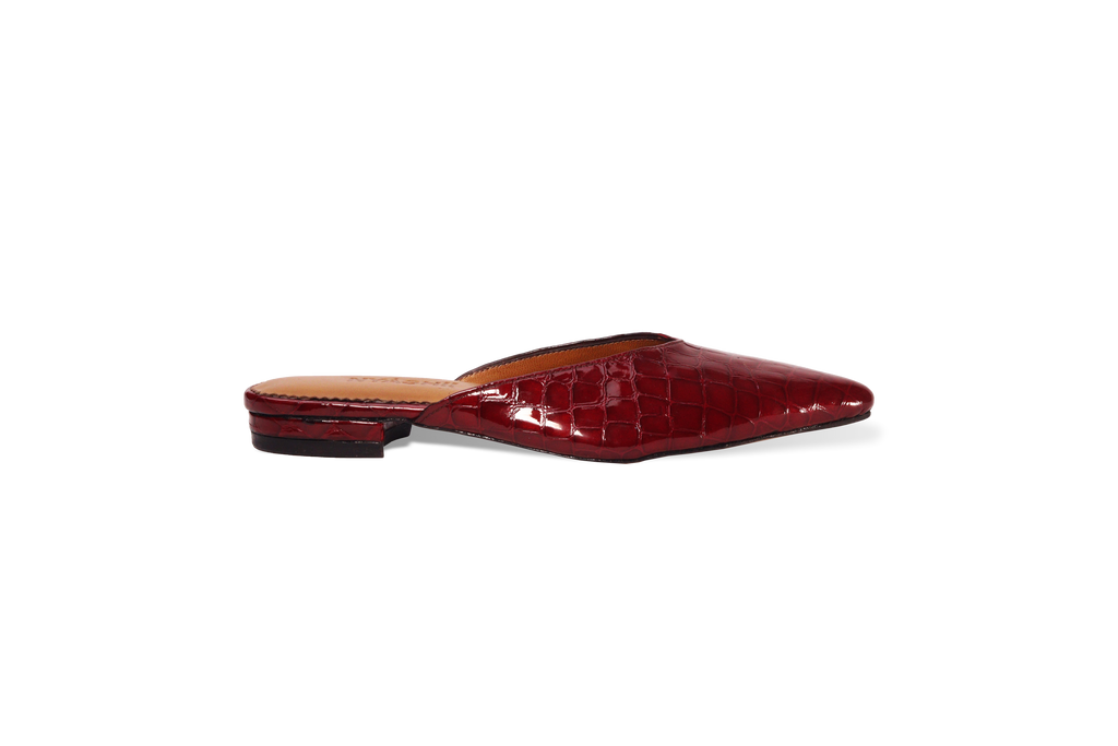 Maleficent Red Leather Heels - Nyashii Leather