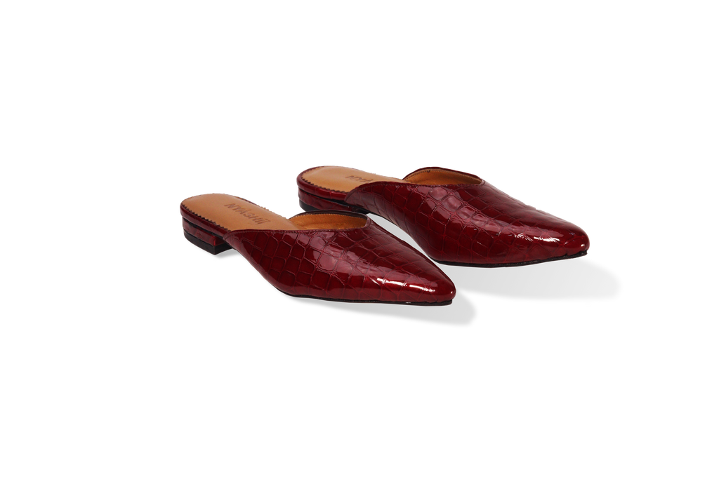 Maleficent Red Leather Heels - Nyashii Leather